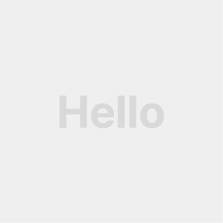 An example of large grey text that has contrast of less than 3:1 with its background, the text reads 'Hello'.