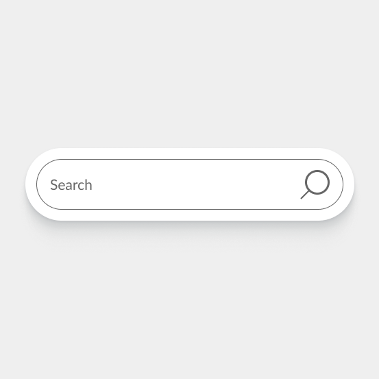 A search bar with placeholder text instead of a form label.